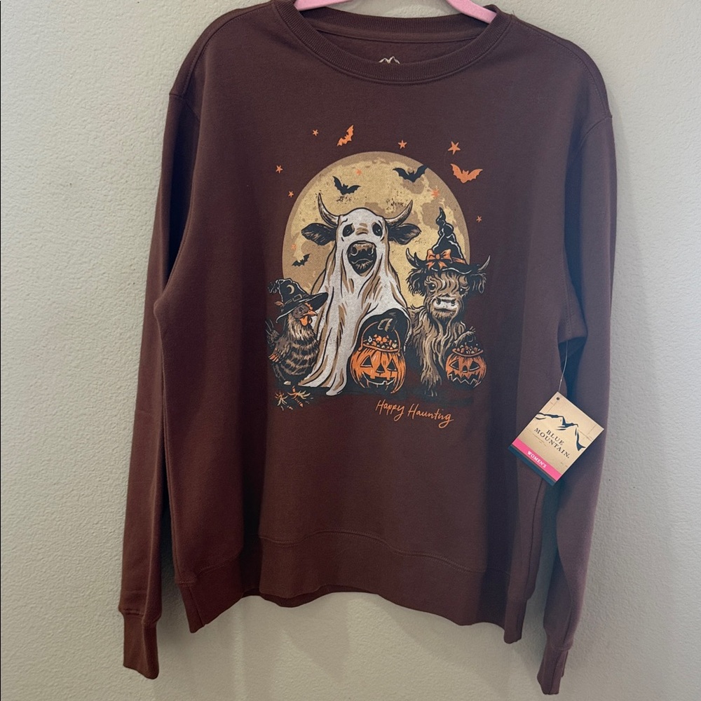 Women  Brown Halloween Sweater - Picture 2 of 7
